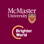 A visual example of a McMaster profile image with Brighter World logo on a maroon background.
