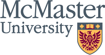 An image featuring the McMaster logo on a transparent background. The text is set in Heritage Grey, and the shield is a combination of heritage grey, heritage maroon and heritage gold.