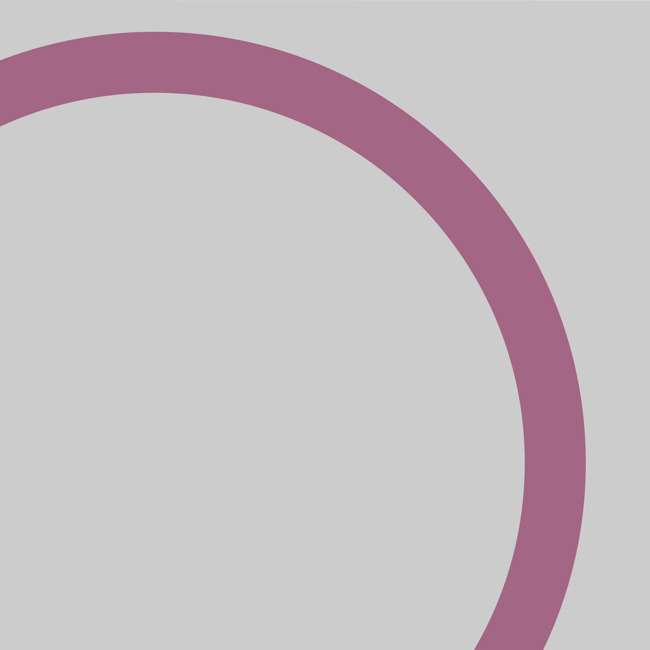 An infographic that shows a correct use case of the circle element. A semi-transparent maroon circle is placed on a solid grey background. The circle is placed in the bottom left hand corner and bleeds out of the grey bounding box on the left side of the page, leaving roughly sixty per cent of the circle visible.