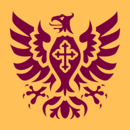 Yellow background with maroon marauder from the McMaster crest to be used on websites and apps.